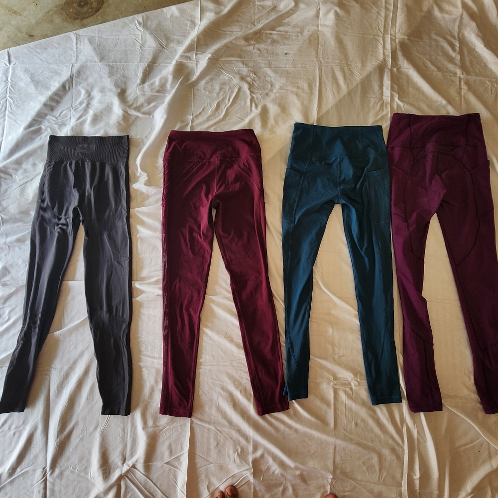 Women's Leggings Set - Gray, Burgundy, Teal, Purple